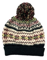 Westaway - Childrens Real Shetland Fair Isle yoke ski hat